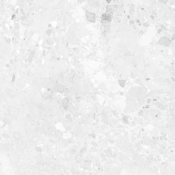 Ama White Terrazzo Porcelain 90X90 cm matt Tile. from £44.99 Vero