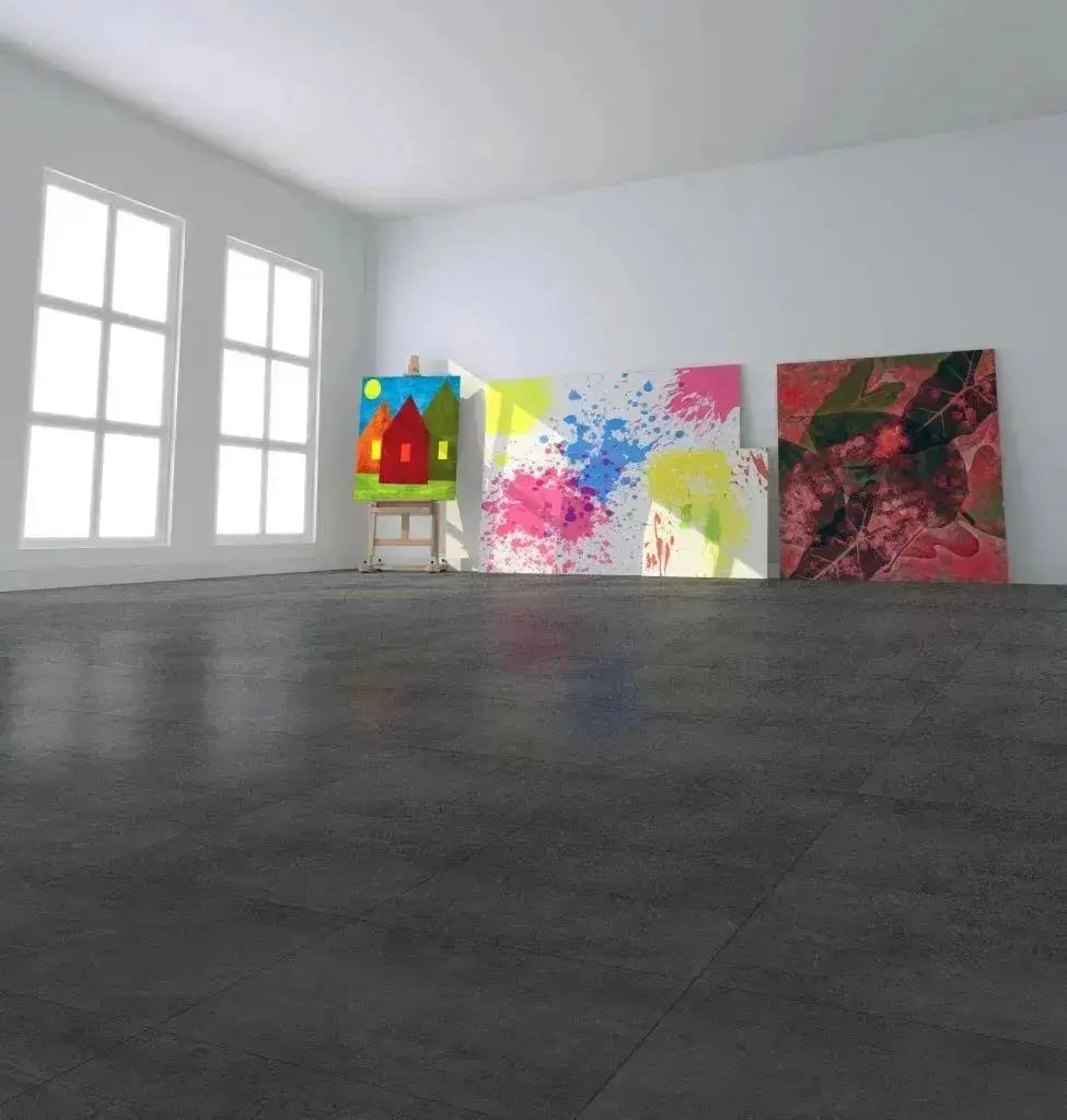 Ark black 100x100 cm Concrete effect 80x80x cm Porcelain Tile from £25.99 sq.m
vivido-tiles-uk