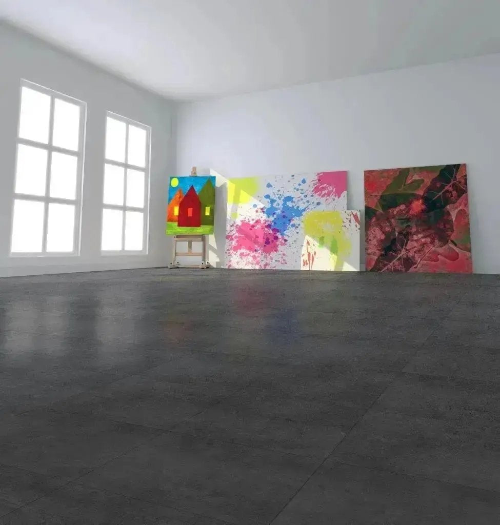 Ark black 100x100 cm Concrete effect 80x80x cm Porcelain Tile from £25.99 sq.m
vivido-tiles-uk