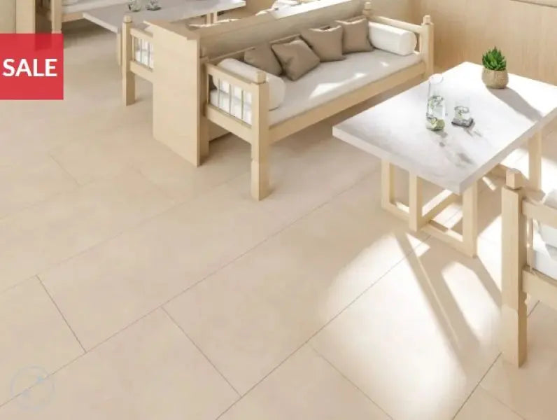 Ark IVORY 60x120X0.7 cm Matt Porcelain Tiles from £27.99 sq.m TS