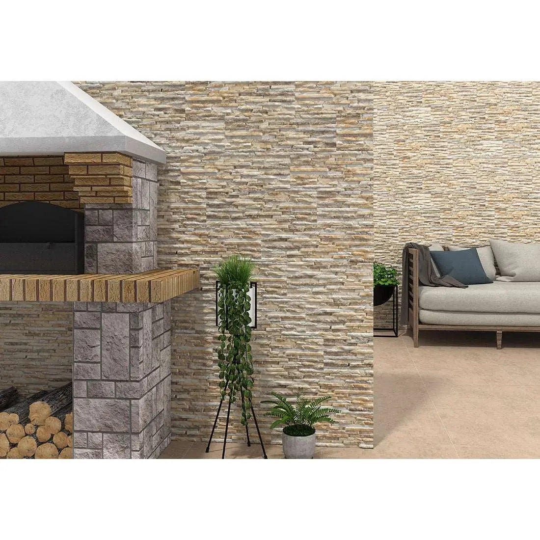 Behobia 17x52 Slate Effect Porcelain Wall Tiles Matt Vivido Tiles Harrogate
