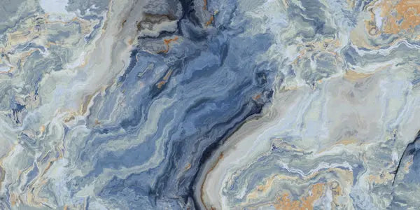 Blue marble polished 60x120 cm marble effect Porcelain Tiles from £27.99 sq.m Bien