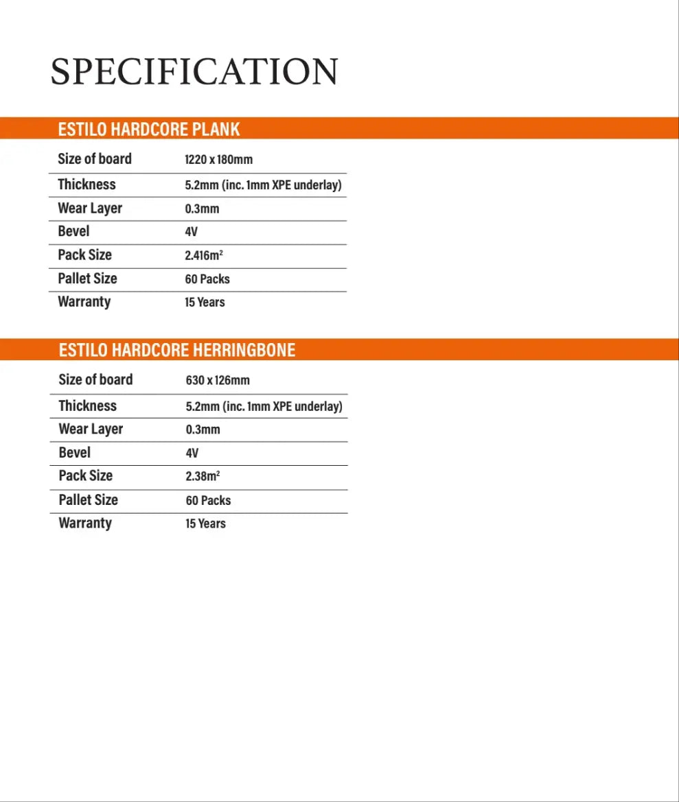 COPE OAK ESTILO HARDCORE SPC Flooring | Herringbone from £19.99 sq.m Likewise