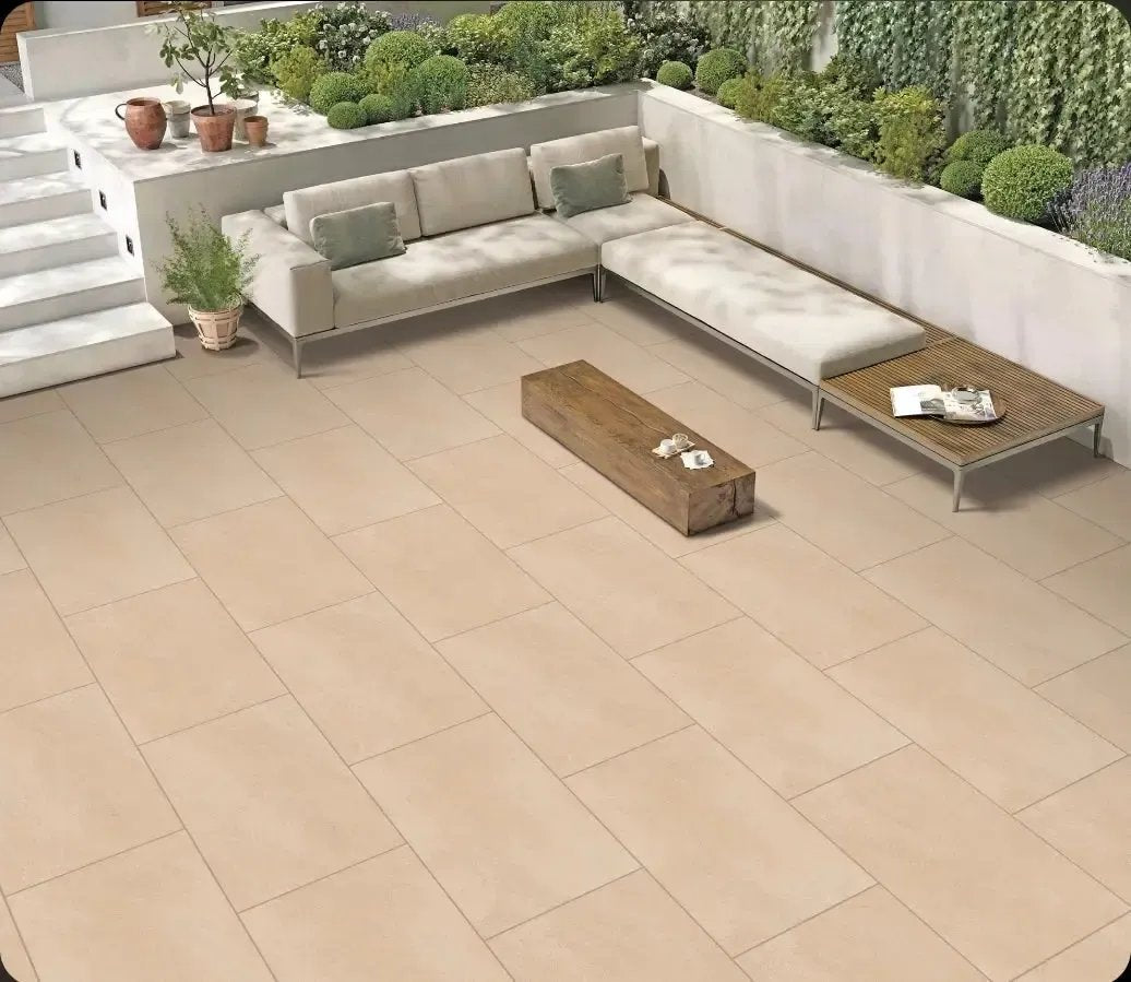 HS Beige 600x900x20 mm Outdoor Porcelain Tiles Paving slabs ONLY £25.99 sq.m Vivido Tiles Harrogate
