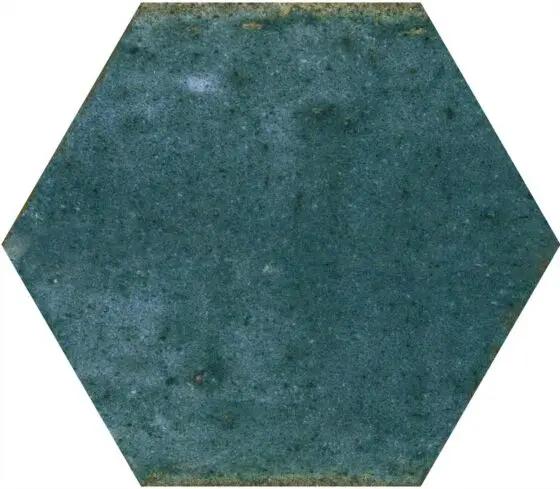 Hope Blue Hexagon Gloss Ceramic Wall 150x173 mm - £49.99 sq.m Vero