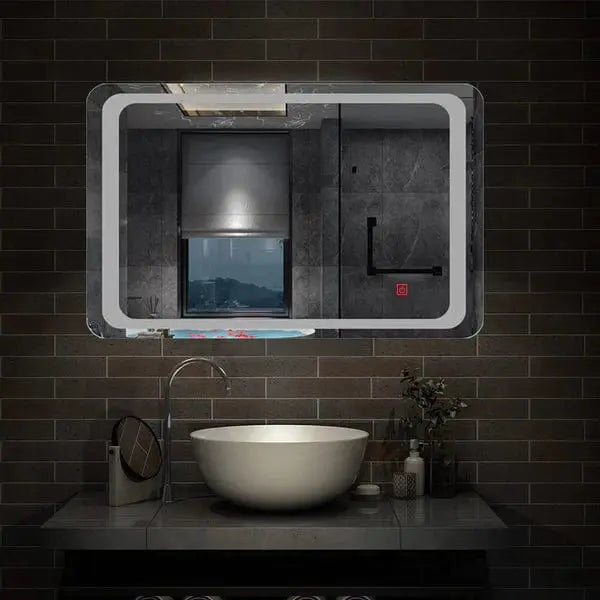 Bathroom Mirror with LED Lights, Anti Fog Touch Sensor Switch IP44 Rated vivido