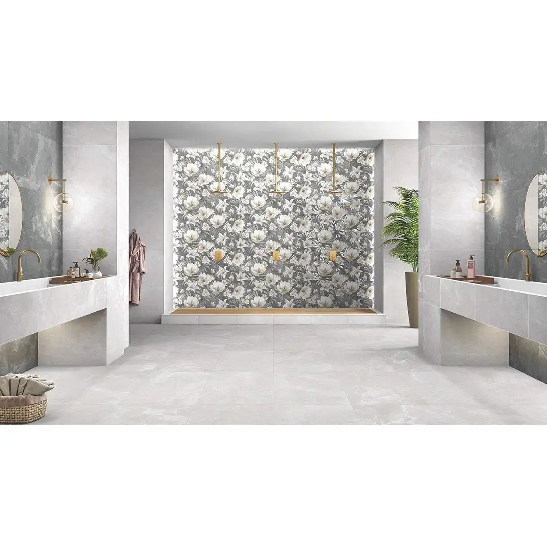 Linsey Decor 60x120 Grey Matt porcelain Tiles wall & Floor ds