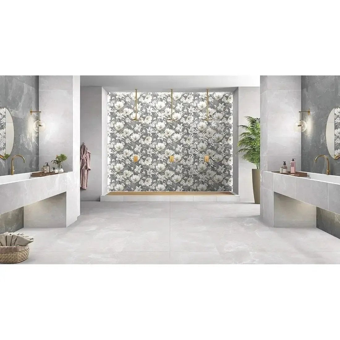 Linsey Decor 60x120 Grey Matt porcelain Tiles wall & Floor vivido-tiles-harrogate