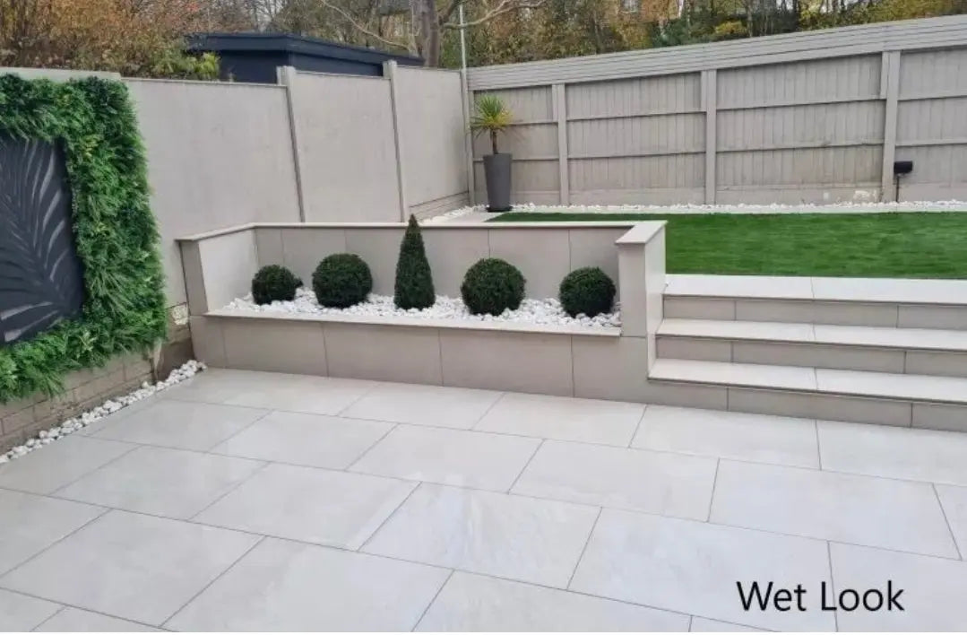 Live off white 600x900x20 mm Outdoor Porcelain Tiles Paving £34.99 sq.m Qua