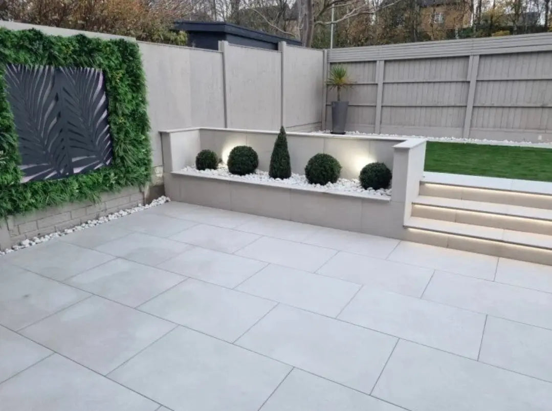 Live off white 600x900x20 mm Outdoor Porcelain Tiles Paving £34.99 sq.m Qua