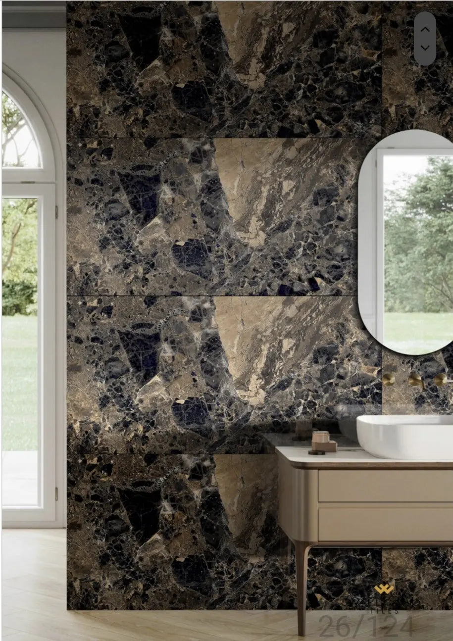 MAGIC MARBLE 60 x 120 cm 9 mm High Gloss Porcelain Tiles £25.99 CANO
