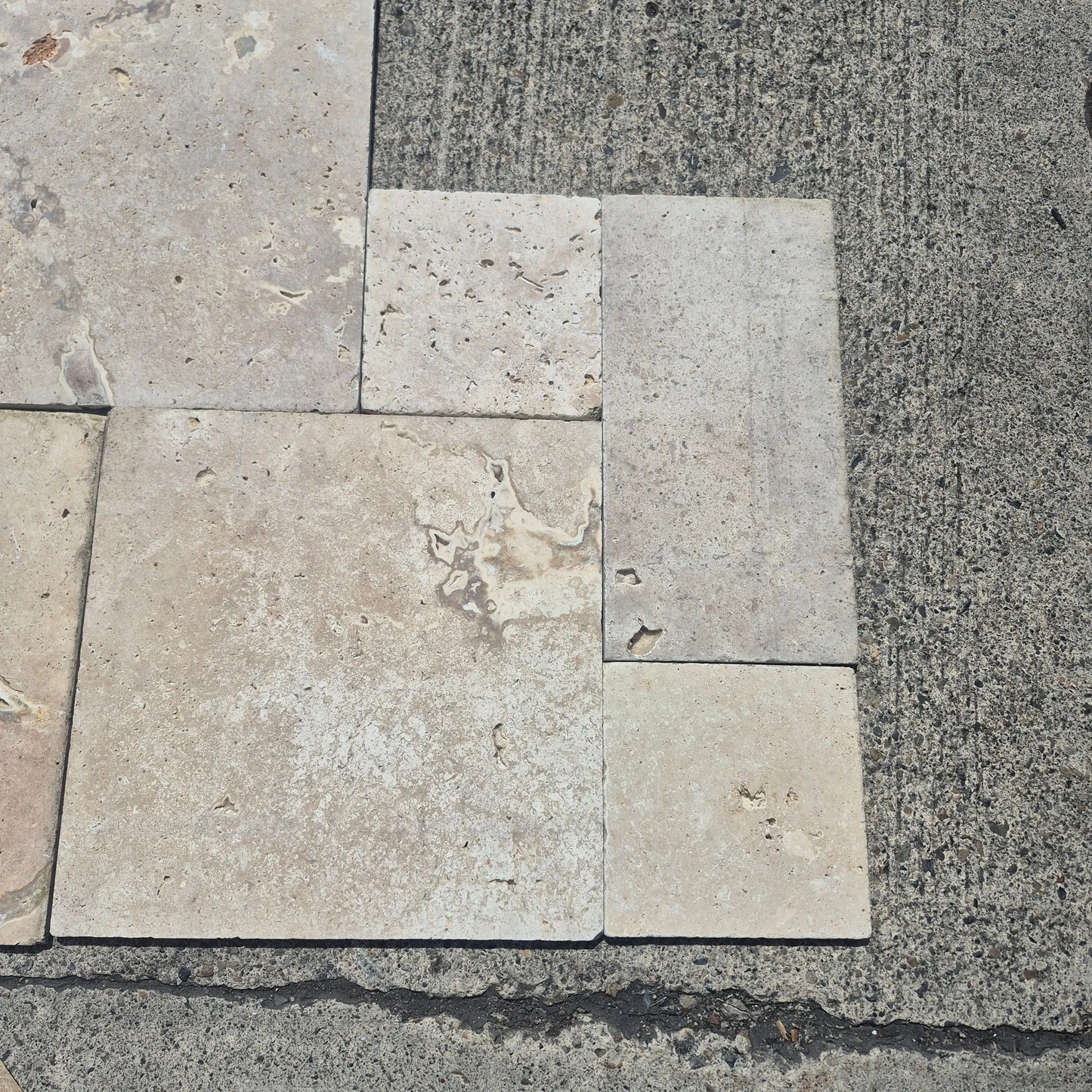 Natural Stone Tumbled Modular French Pattern Travertine from £19.99 sq.m imp
