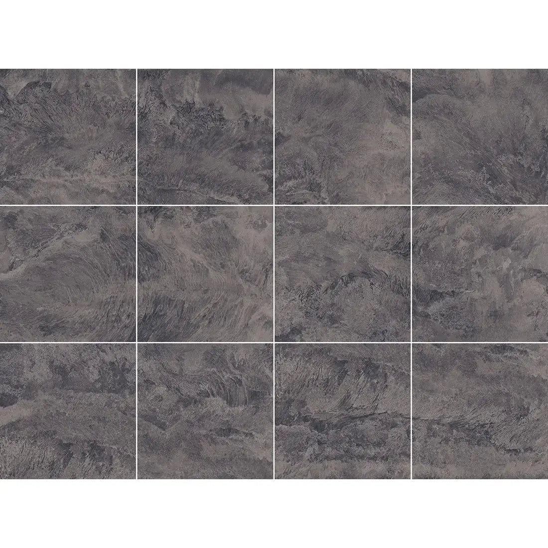 Ocean Nero Concrete effect polished 60x60 cm Porcelain Tiles from £26.99 sq.m DS