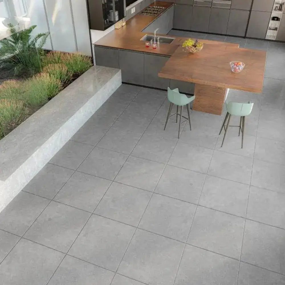 Outdoor Porcelain Tile Ark Silver 600x600x20mm Bien