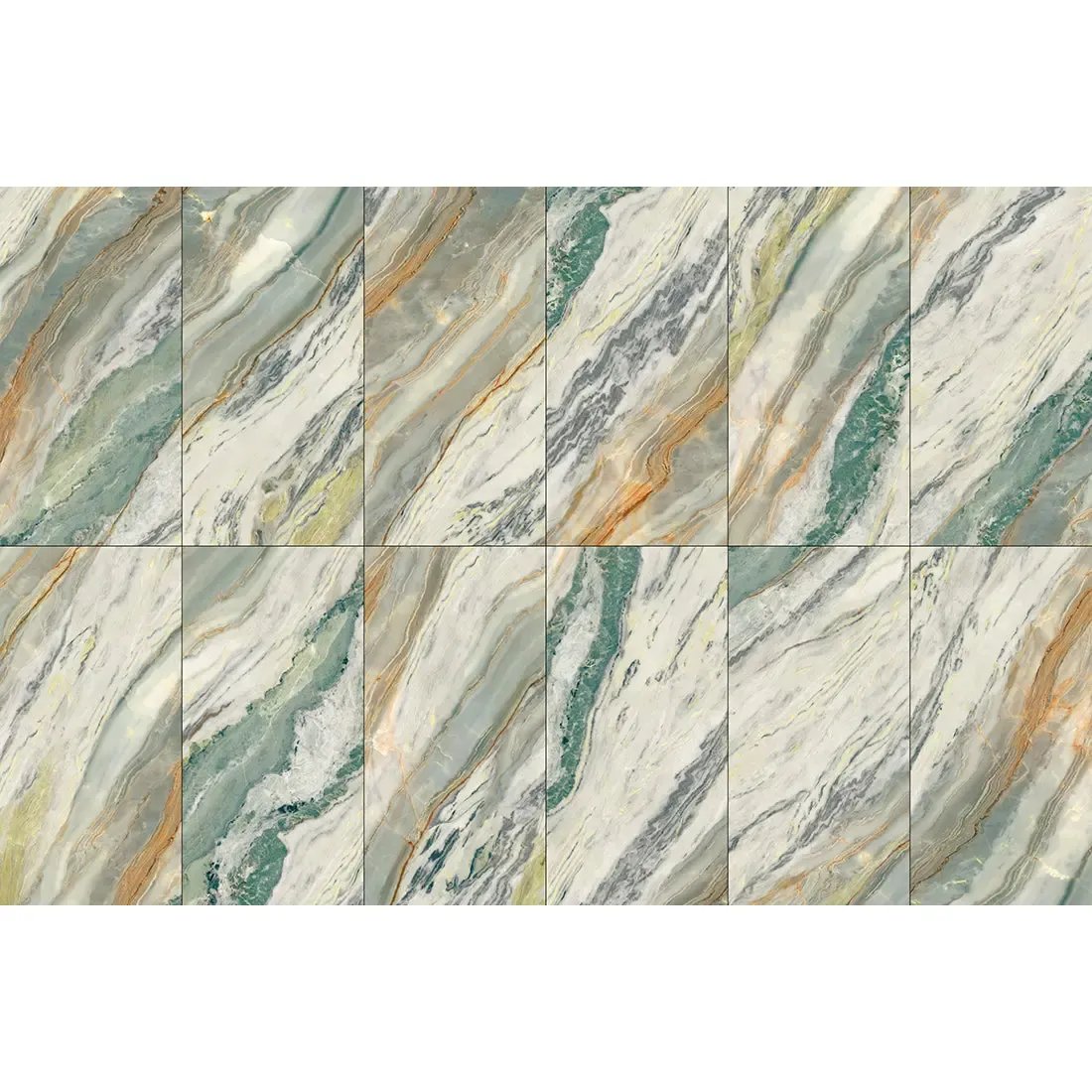 Porcelain Tile Jade Multi Polished Carving 60x120 cm wall and floor DS