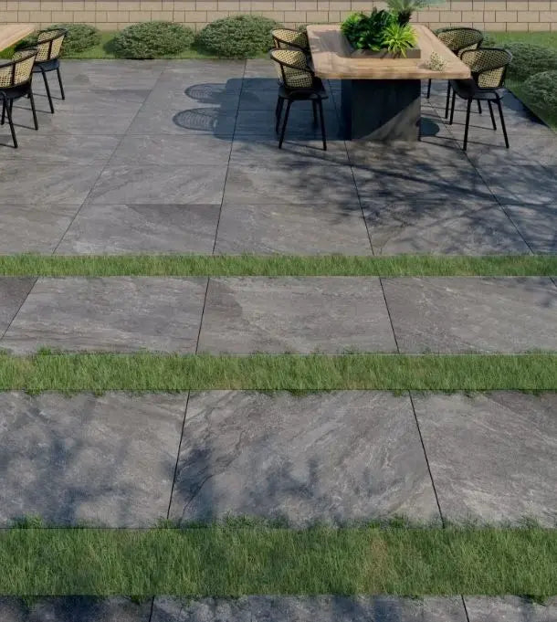 Rasa Nero 600x600x20mm Outdoor Porcelain Tiles from £32.99 sq.m Bien