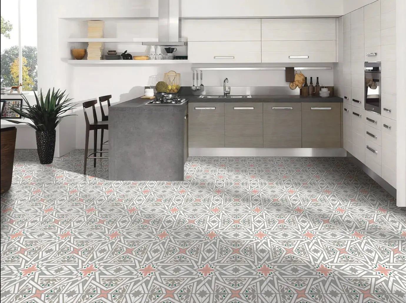 SPENLOW Patterned Tiles 20x20 Matt Ceramic wall and floor from ONLY £27.99 sq.m -Vivido-tiles-uk
