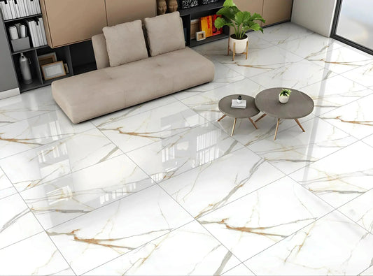 SPLENDID GOLD  60 x 120 cm 9 mm Full Polished Porcelain Tile £27.99 CANO