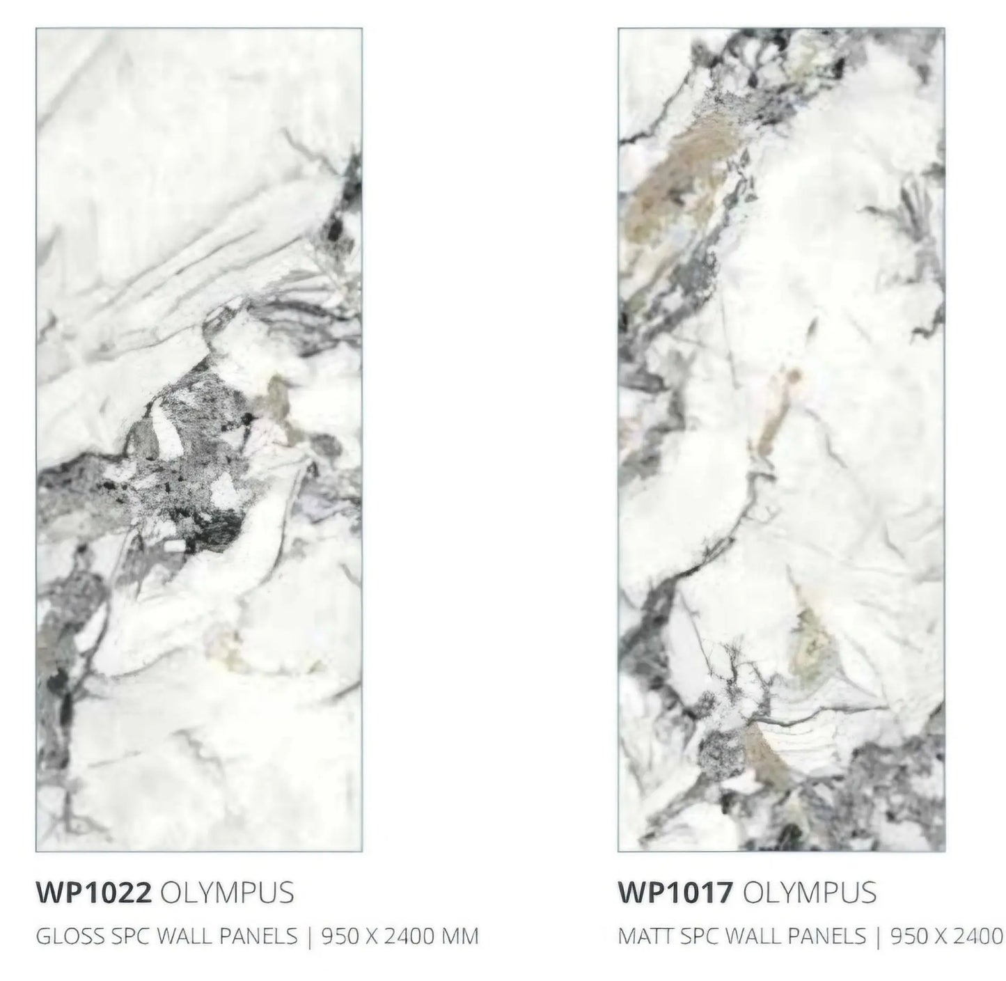 Shower wall panel Olympus Matt SPC wall panel 950x2400x6mm ( pack of 2 )