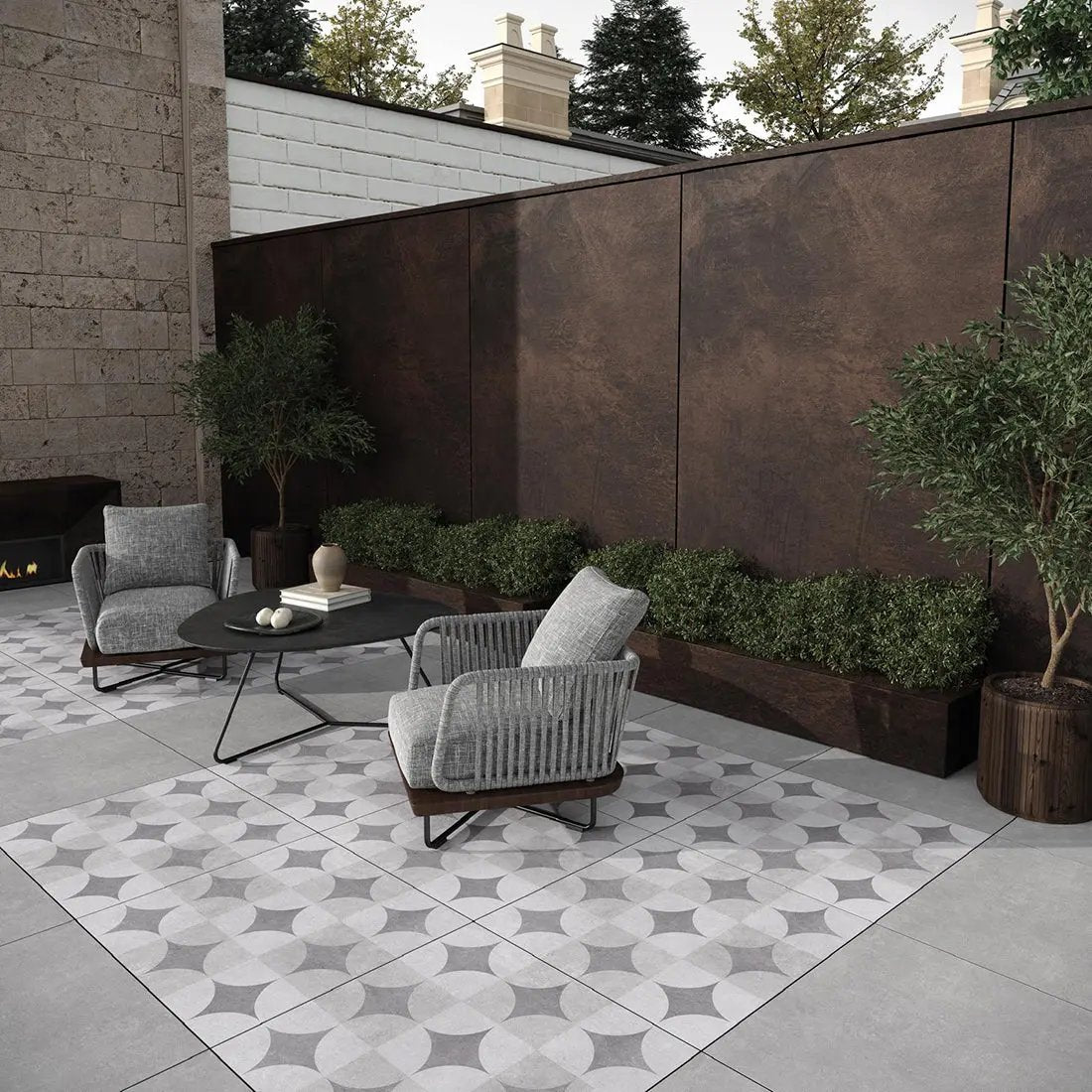 Siman Crechio Decor 600x600x20mm Decorative Outdoor Porcelain Paving £36.99 sq.m TS