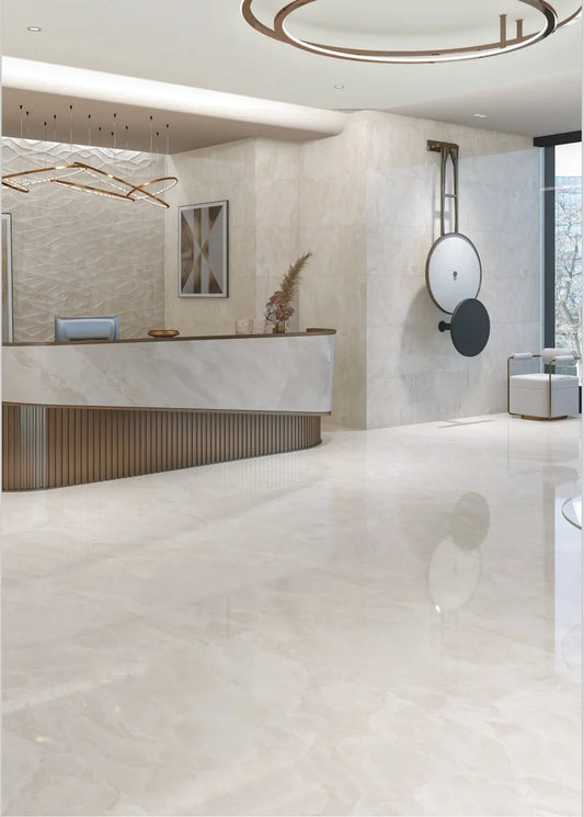 Spanish Collection Famous Onyx ivory 60x120 cm Matt Porcelain Tiles from £29.99 sq.m - Vivido Tiles
