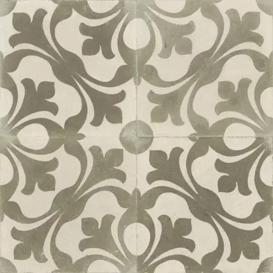 Spanish Zayda Sage Matt Vitrified Ceramic patterned tiles 450x450mm £49.99 vivido-tiles-harrogate