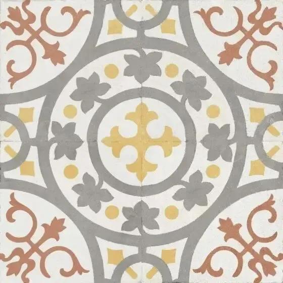 Spanish Zayda Yellow Matt Vitrified Ceramic patterned tiles 450x450mm £49.99 vivido-tiles-harrogate