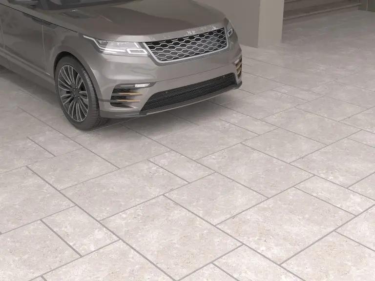 Travertine Silver Mix-Size Outdoor Porcelain tiles Tumbled Patio Pack £37 sq.m # TS