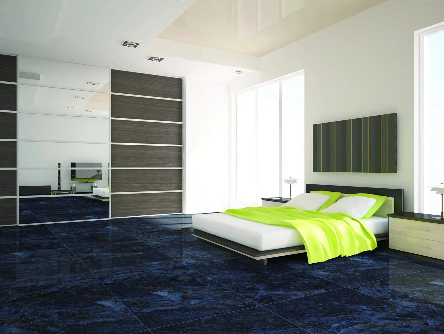 Venice Blue 60x120 cm 9 mm High Gloss Porcelain Tile £24.99 Vivido Tiles Harrogate