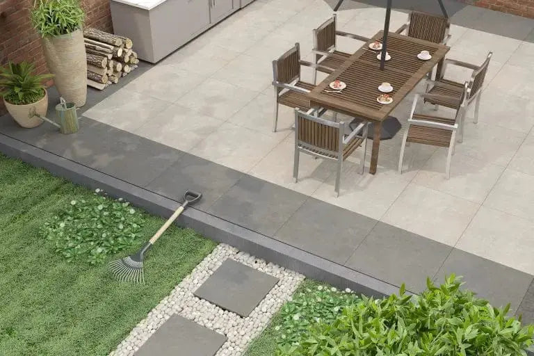 Town Grey 800x800x20 mm concrete effect outdoor porcelain tiles from £34.99 sq.m vivido Tiles uk