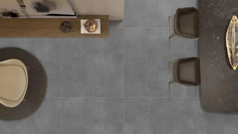 Siman Anthracite 80x80 cm Concrete effect 80x80x cm Porcelain Tile from £25.99 sq.m Bien