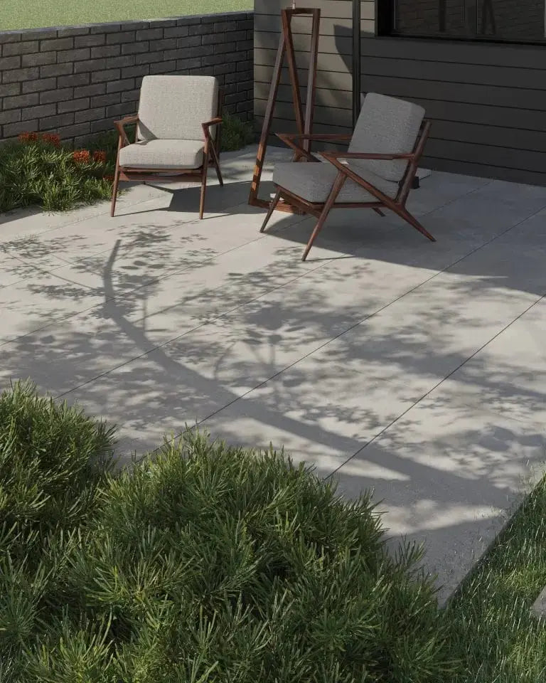 Live Cool Grey 600x1200x20 mm Outdoor Porcelain Paving. £38.50 sq.m Bien