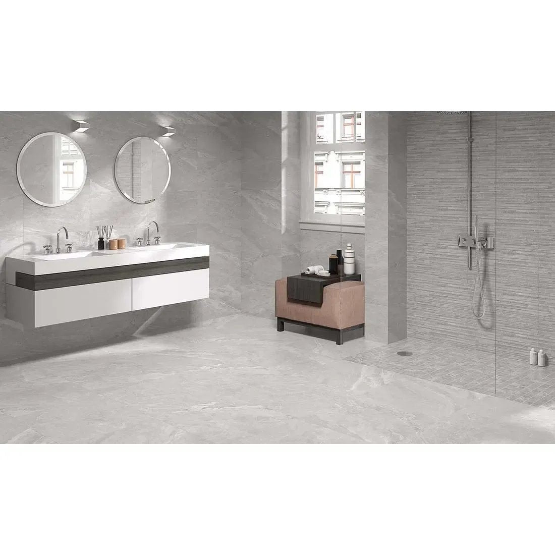 Alaba D.Grey Carving 30x60 cm Matt Porcelain Tile. from £19.99 sq.m Vivido Tiles