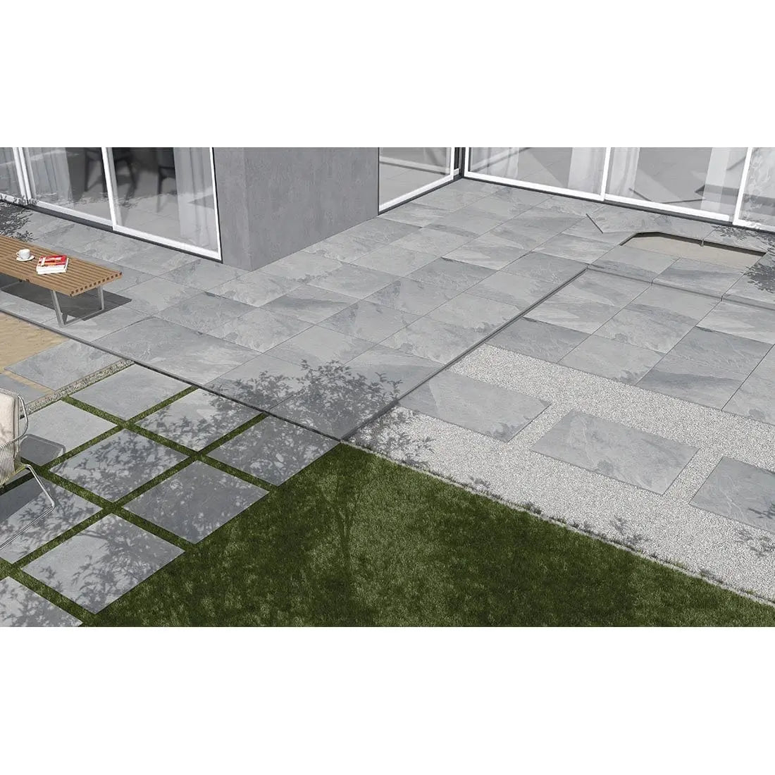 Palma Slate Grey 60x90x2 cm Outdoor Porcelain Paving £33.30 sq.m Ds