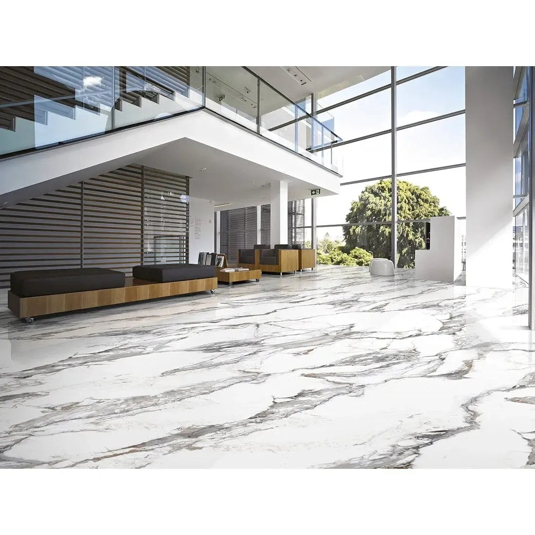 Carrara Borgh 60x120 cm Polished Porcelain Tile from £19.99 DS