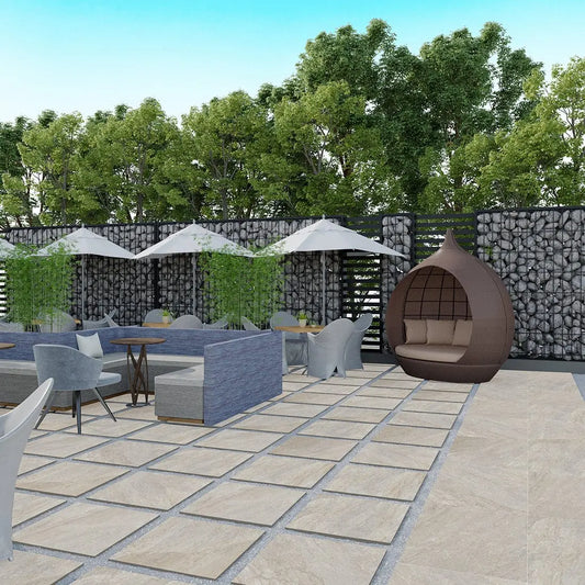 Rock Stone Beige 60x90x2 cm Outdoor Porcelain Paving £29.99 sq.m Ds