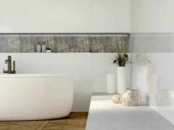 Ultra White Matt 30x60 cm Ceramic wall Tile. from £13.99 sq.m IMP