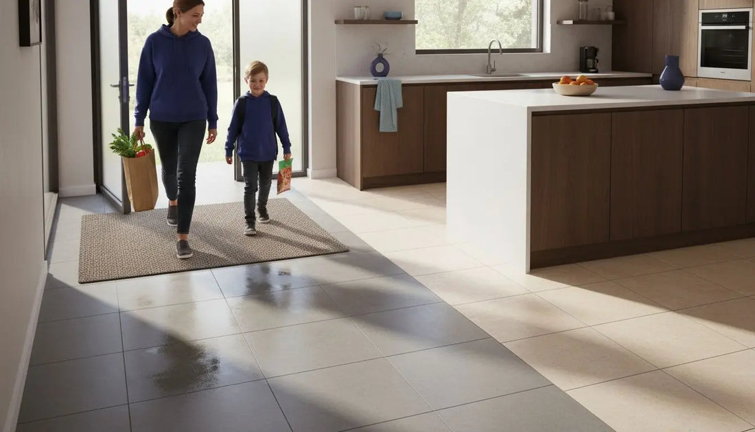kitchen hallway slip-resistant tiles