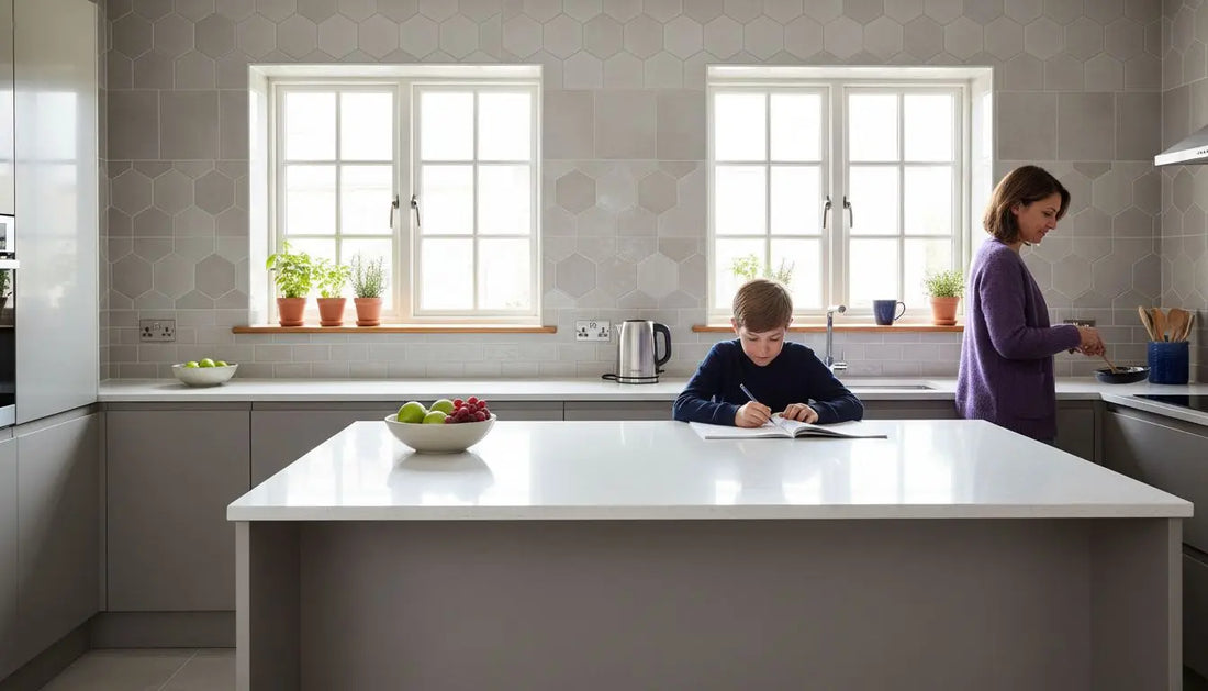modern ceramic tile kitchen