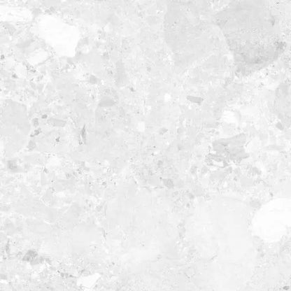 Ama White Terrazzo Porcelain 90X90 cm matt Tile. from £44.99 Vero