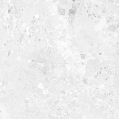 Ama White Terrazzo Porcelain 90X90 cm matt Tile. from £44.99 Vero