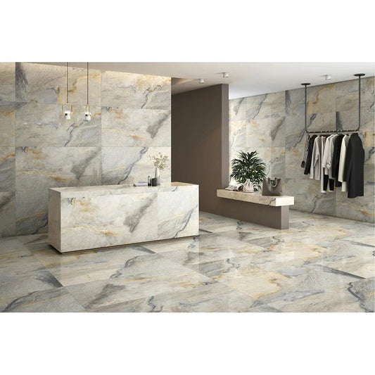 Aniska Polished Porcelain Tiles 60x120 from £26.99 sq.m - Vivido Tiles