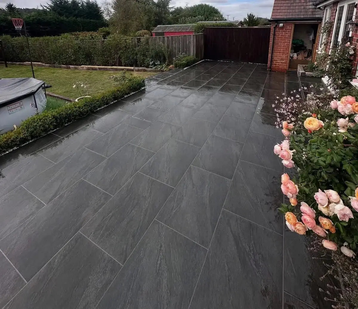 Anthracite 600x900x20 mm Outdoor Porcelain Tiles Paving slabs ONLY £24.99 sq.m vivido-tiles-yorkshire