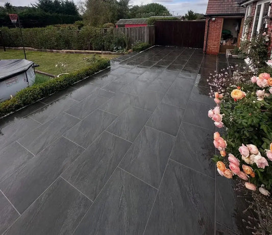 Anthracite 600x900x20 mm Outdoor Porcelain Tiles Paving slabs ONLY £24.99 sq.m vivido-tiles-yorkshire