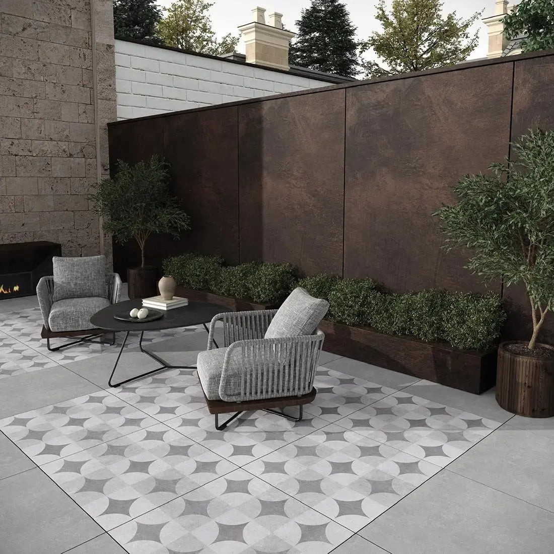 Siman Crechio Decor 600x600x20mm Decorative Outdoor Porcelain Paving £36.99 sq.m vivido-tiles-harrogate