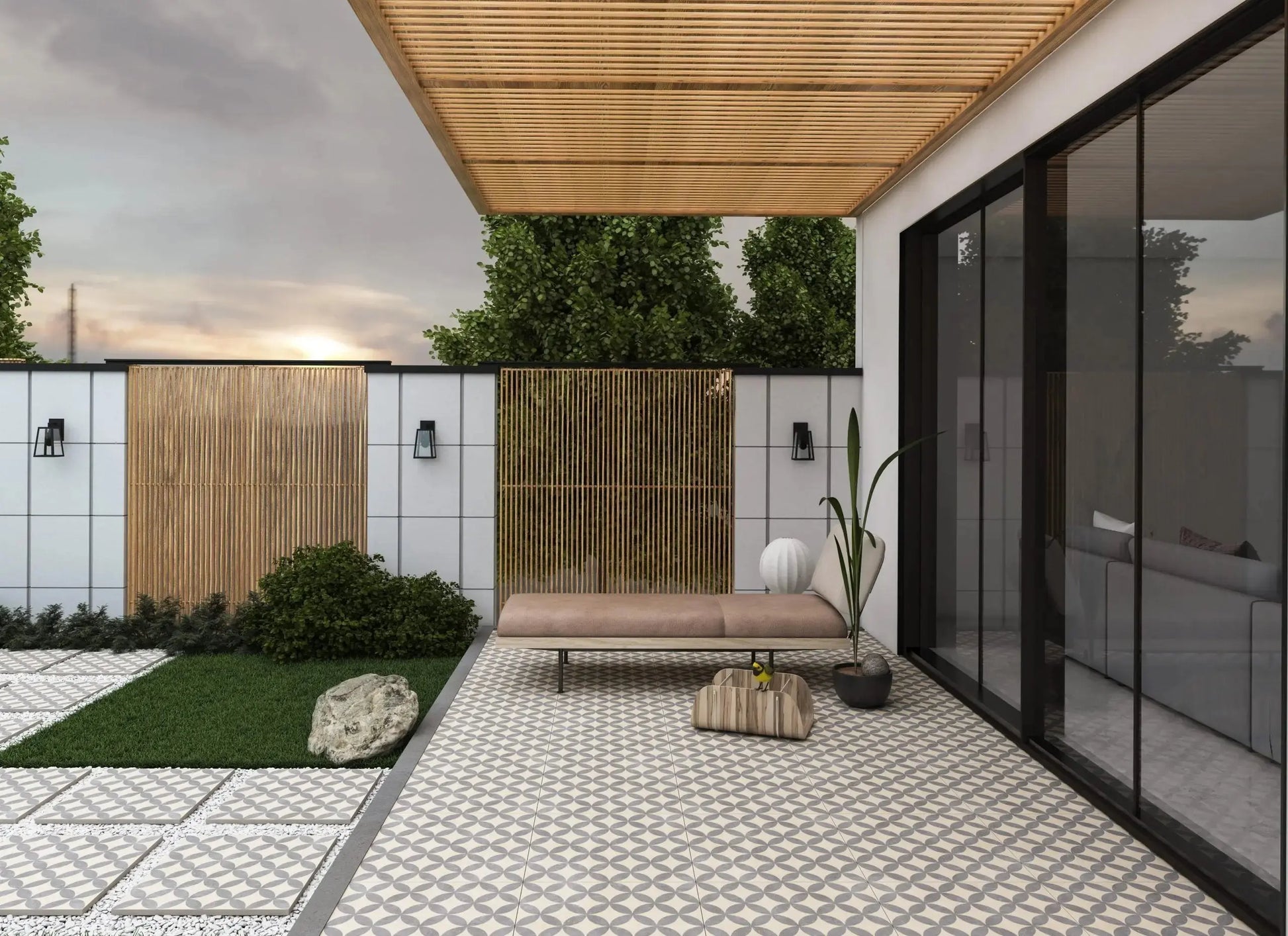 Siman Fiore Decor 600x600x20mm Decorative Outdoor Porcelain Paving £36.99 sq.m vivido-tiles-harrogate