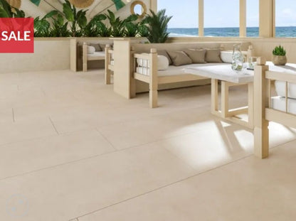 Ark IVORY 60x120X0.7 cm Matt Porcelain Tiles from £27.99 sq.m TS