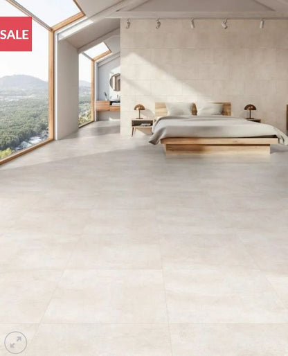 Ark IVORY 60x120X0.7 cm Matt Porcelain Tiles from £27.99 sq.m TS