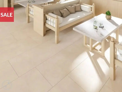 Ark IVORY 60x120X0.7 cm Matt Porcelain Tiles from £27.99 sq.m TS