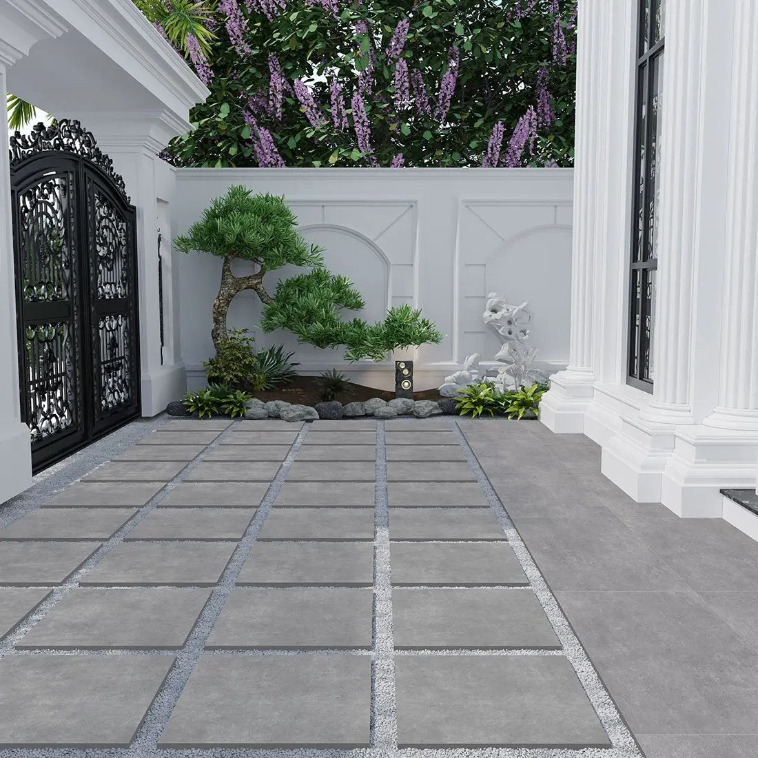 Ark Silver Matt 600x600x20mm Outdoor Porcelain Tiles Paving from £28.99 per sq.m - Vivido Tiles